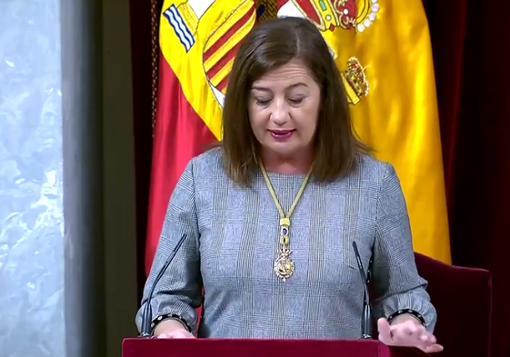 La presidenta del Congreso, Francina Armengol, en la apertura de la legislatura de Sánchez.