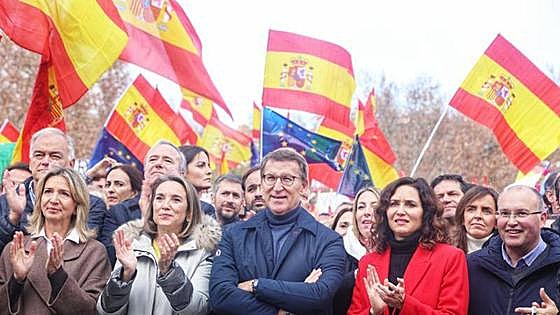 El PP cifra en casi 15.000 los asistentes a su protesta contra Sánchez en Madrid