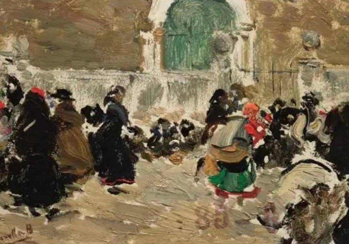 Obra de Joaquín Sorolla que retrata una plaza de Astorga.