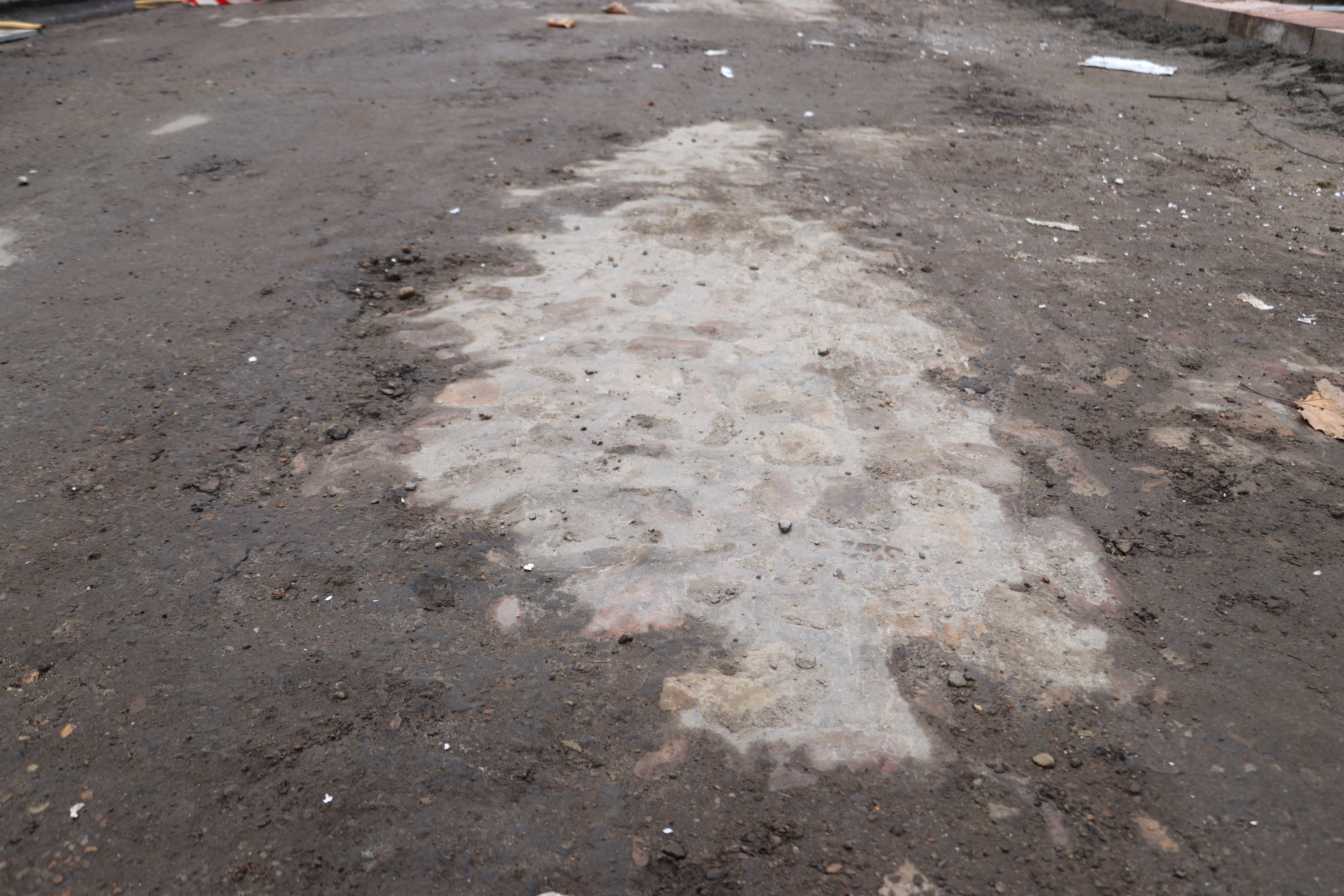 Las imágenes del empedrado que se puede ver en la calle Alfonso V