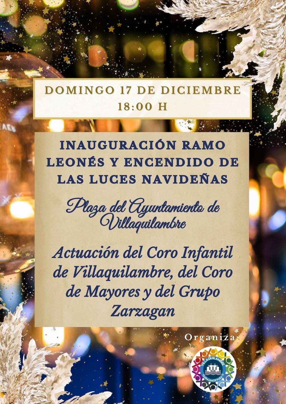 Cartel del encendido de luces en Villaquiabre