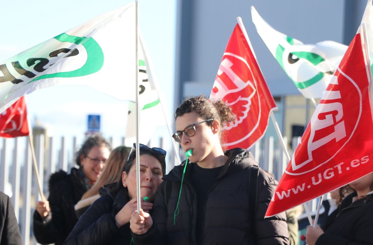 Movilizaciones de los trabajadores del Centro Estrada de León