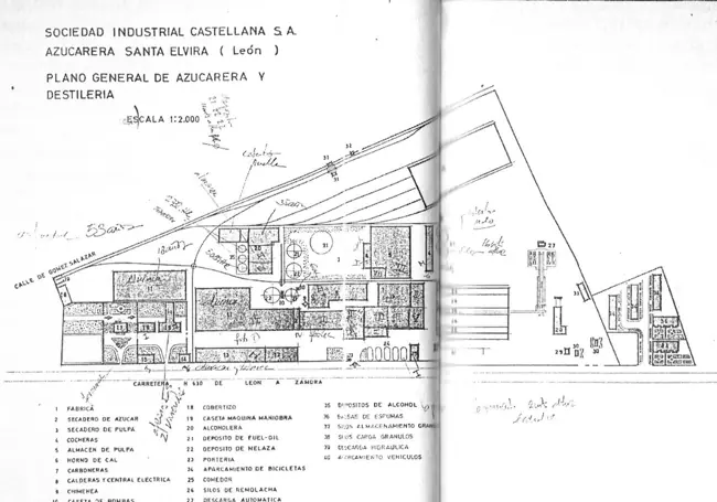 Mapa de la Azucarera Santa Elvira.