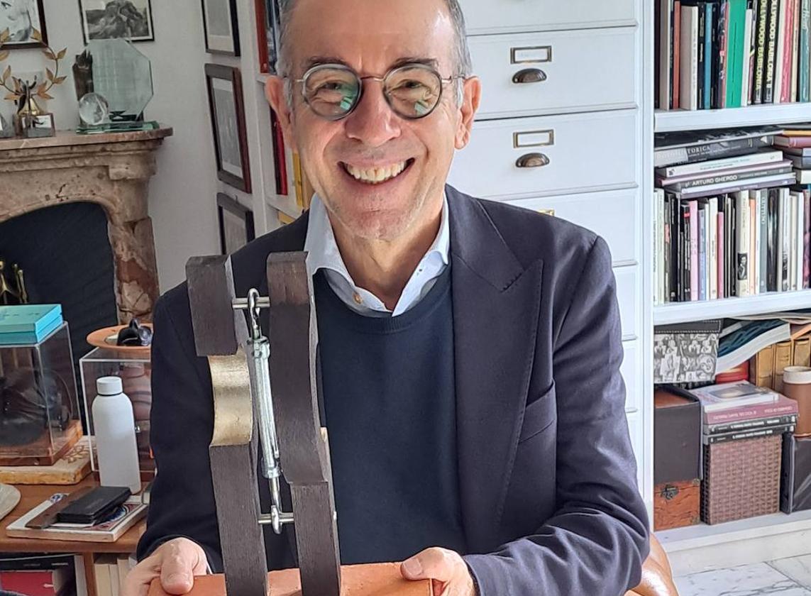 Tornatore con el premio de 'Luna de Cortos'.