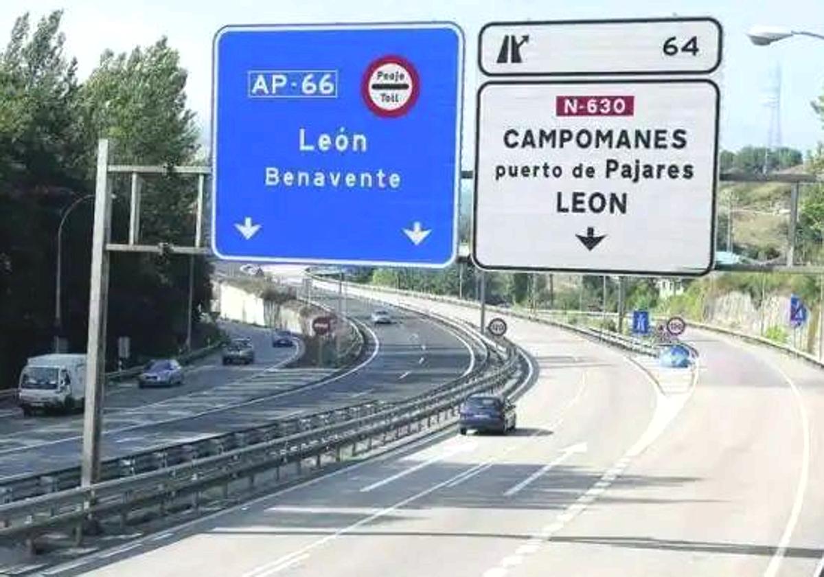 Imagen de archivo de la autopista que une León con Asturias.