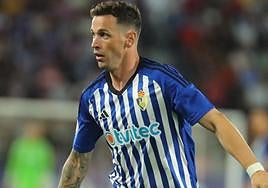 Álvaro Vázquez, en un partido con la Deportiva.