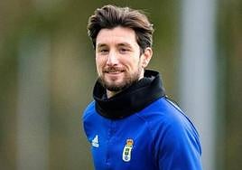Borja Valle, en su etapa en el Real Oviedo.