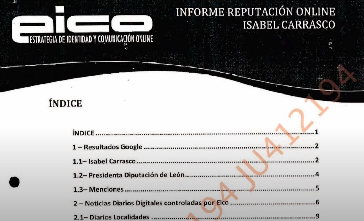 Imagen del informe de reputación online elaborado por Eico y Madiva. 