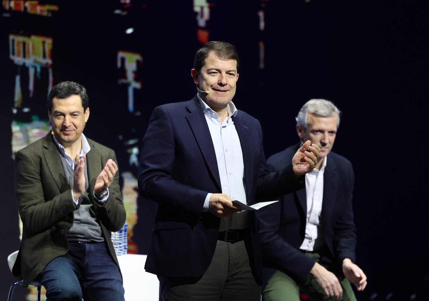 El presidente del Partido Popular en Castilla y León, Alfonso Fernández Mañueco, interviene en la presentación de los candidatos autonómicos del Partido Popular en Zaragoza.