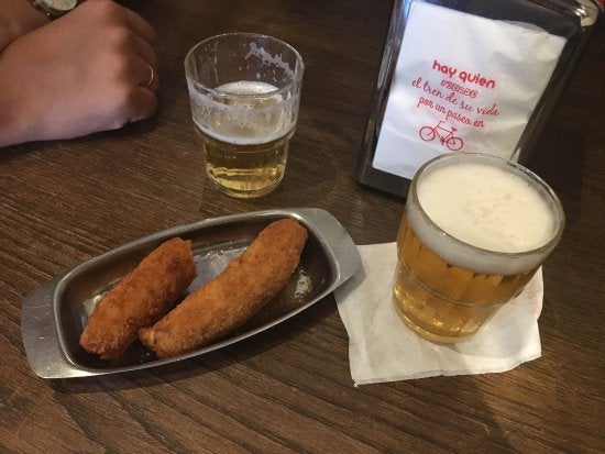 Las tapas ofrecidas en la Ruta de la Croqueta que realizaron los redactores de leonoticias. Croquetas del Rebote