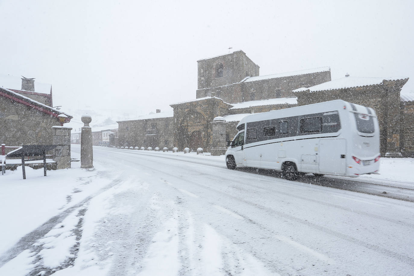 Nieve en la provincia de León.