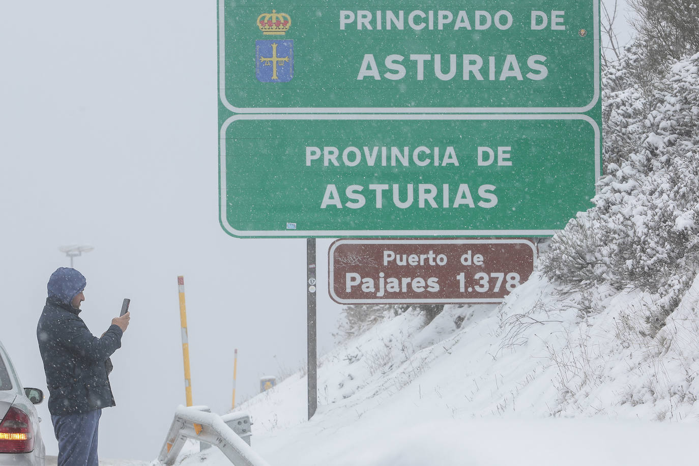 Nieve en la provincia de León.