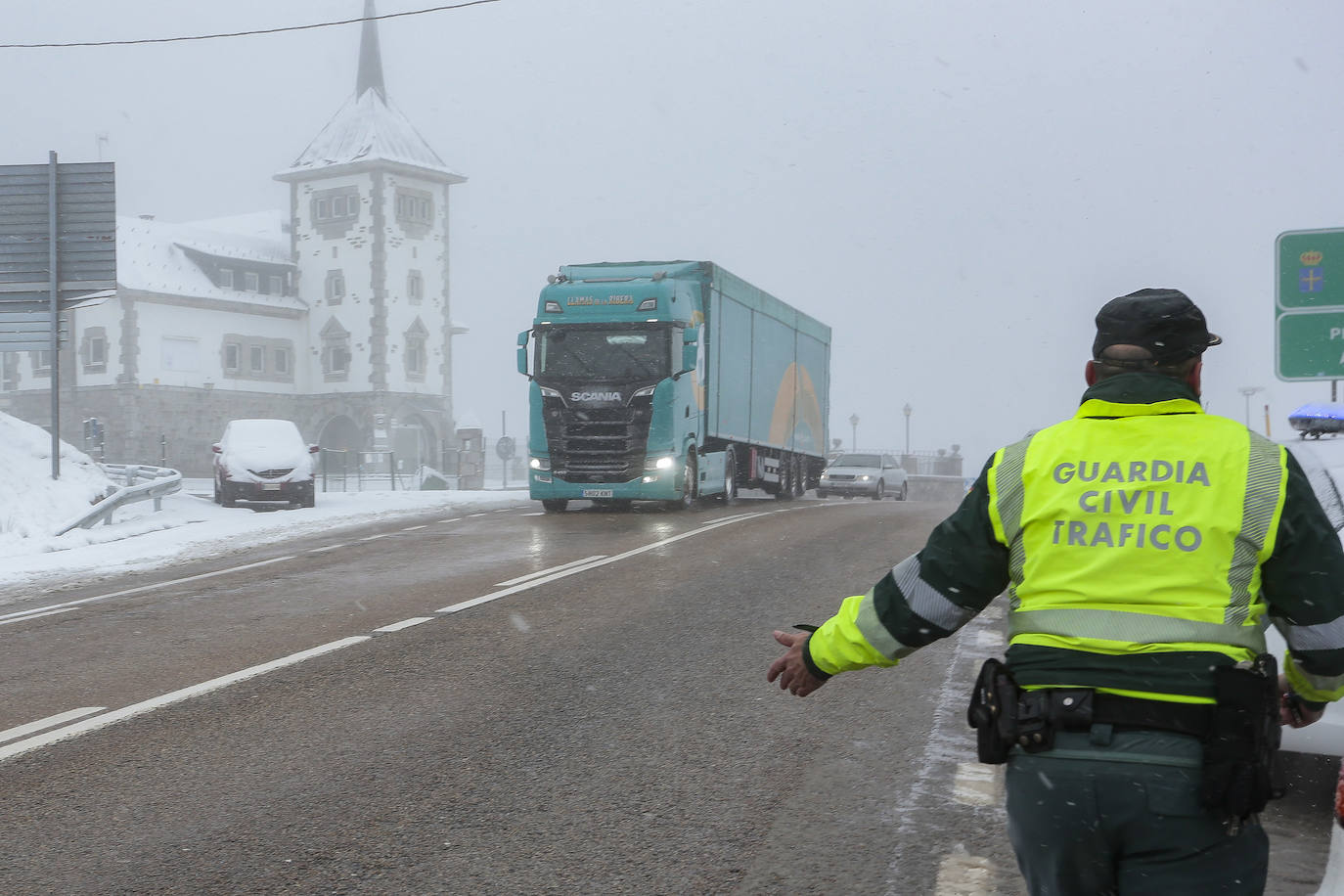 Nieve en la provincia de León.