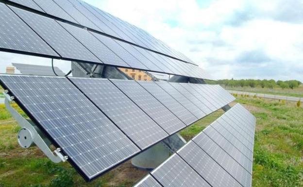 Parque de placas solares en Castilla y León.