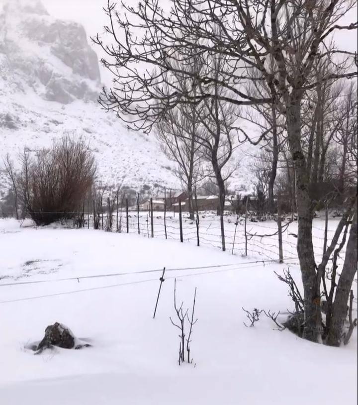 Estampas de nieve en zonas como Cubillas, Lugueros, Villamanín, Villablino, Fontún, Buiza y Villar del Puerto.