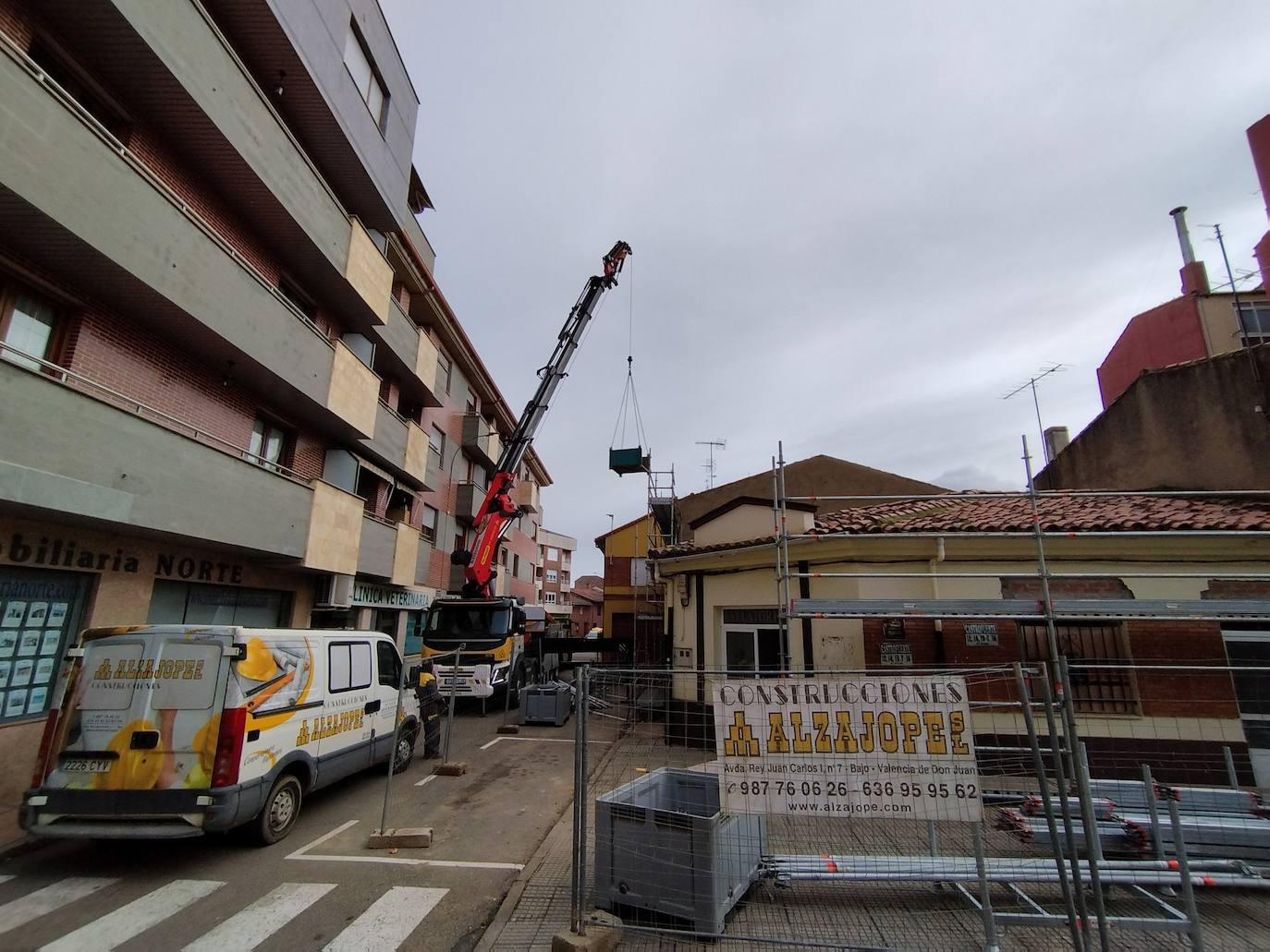 Las obras del Espacio del Mayor de Valencia de Don Juan se espera que acaben en marzo.