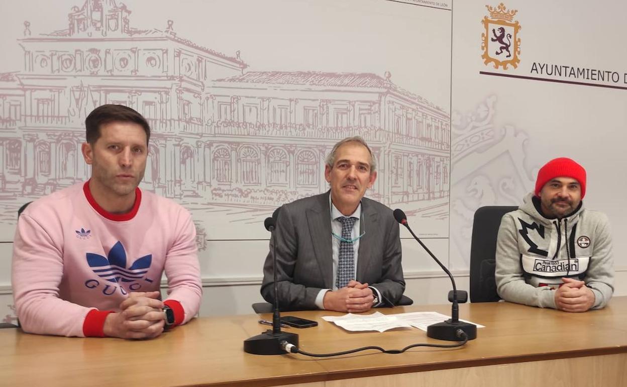 Borja Vilanova, Vicente Canuria y Fran Leal durante la presentación del XV 'February Fitness International Meeting.