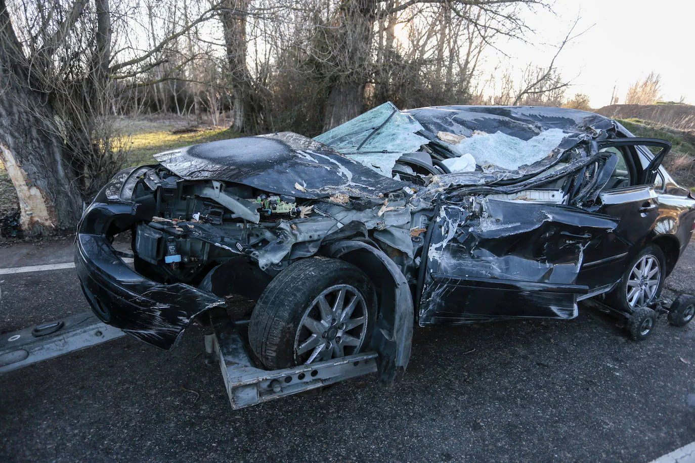 Un fallecido en un accidente de tráfico en la carretera de Vilecha de la capital leonesa. 