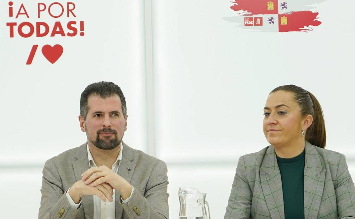 Luis Tudanca en el ejecutivo del PSOE de Castilla y León este lunes. 