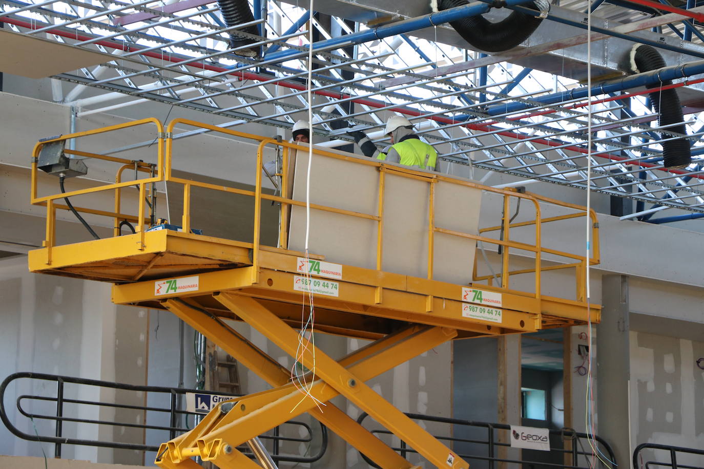 Obras del interior de la estación de Autobuses de León. 