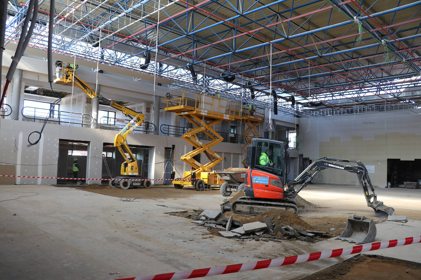 Obras del interior de la estación de Autobuses de León. 