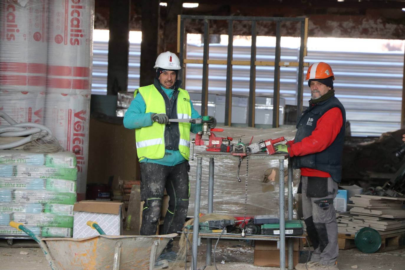 Obras del interior de la estación de Autobuses de León. 