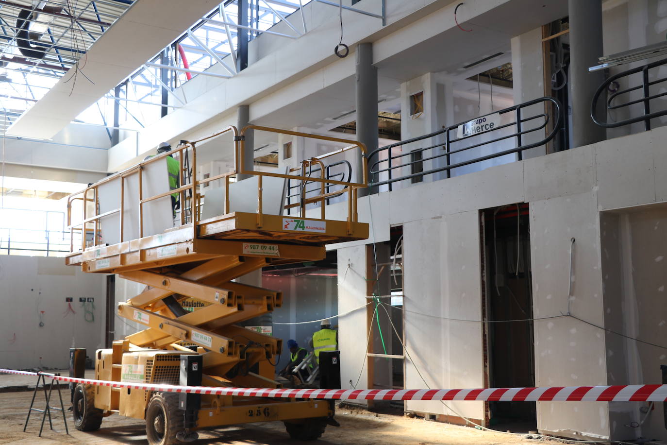 Obras del interior de la estación de Autobuses de León. 