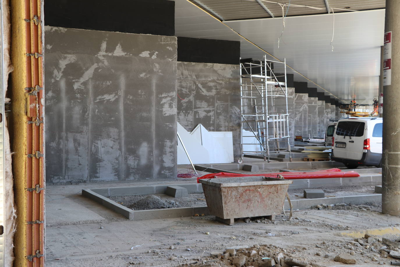 Obras del interior de la estación de Autobuses de León. 