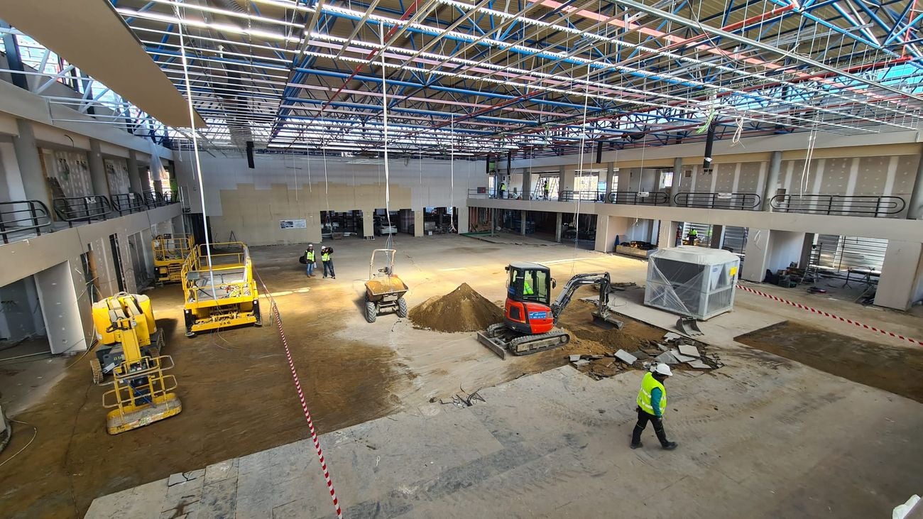 Obras del interior de la estación de Autobuses de León. 