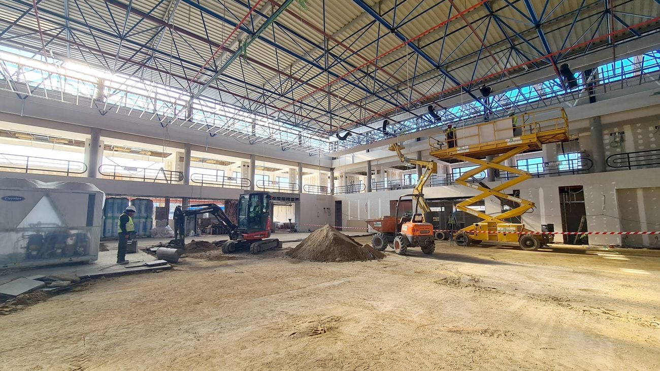 Obras del interior de la estación de Autobuses de León. 