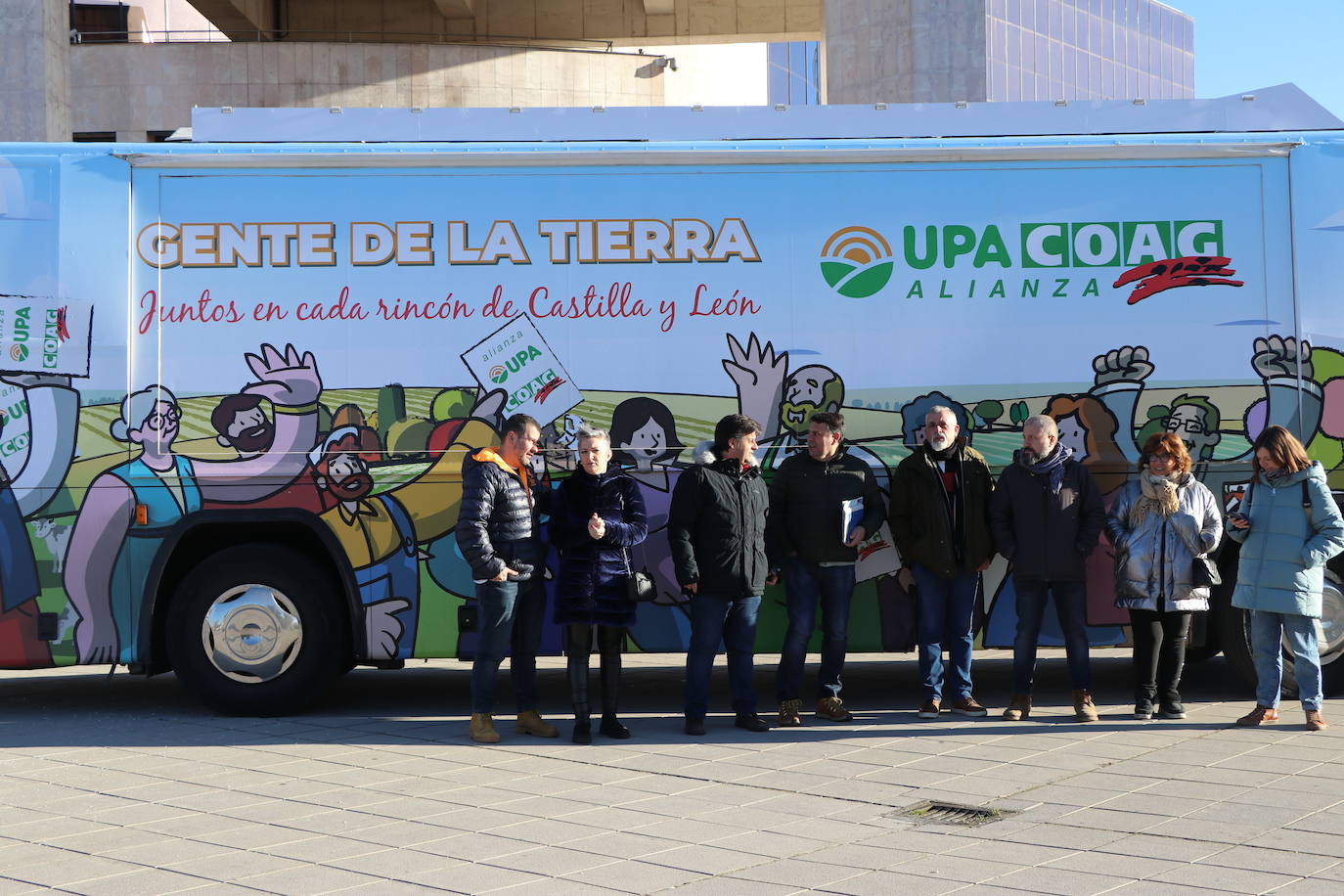 Presentación del autobús de la alianza Upa-Coag.