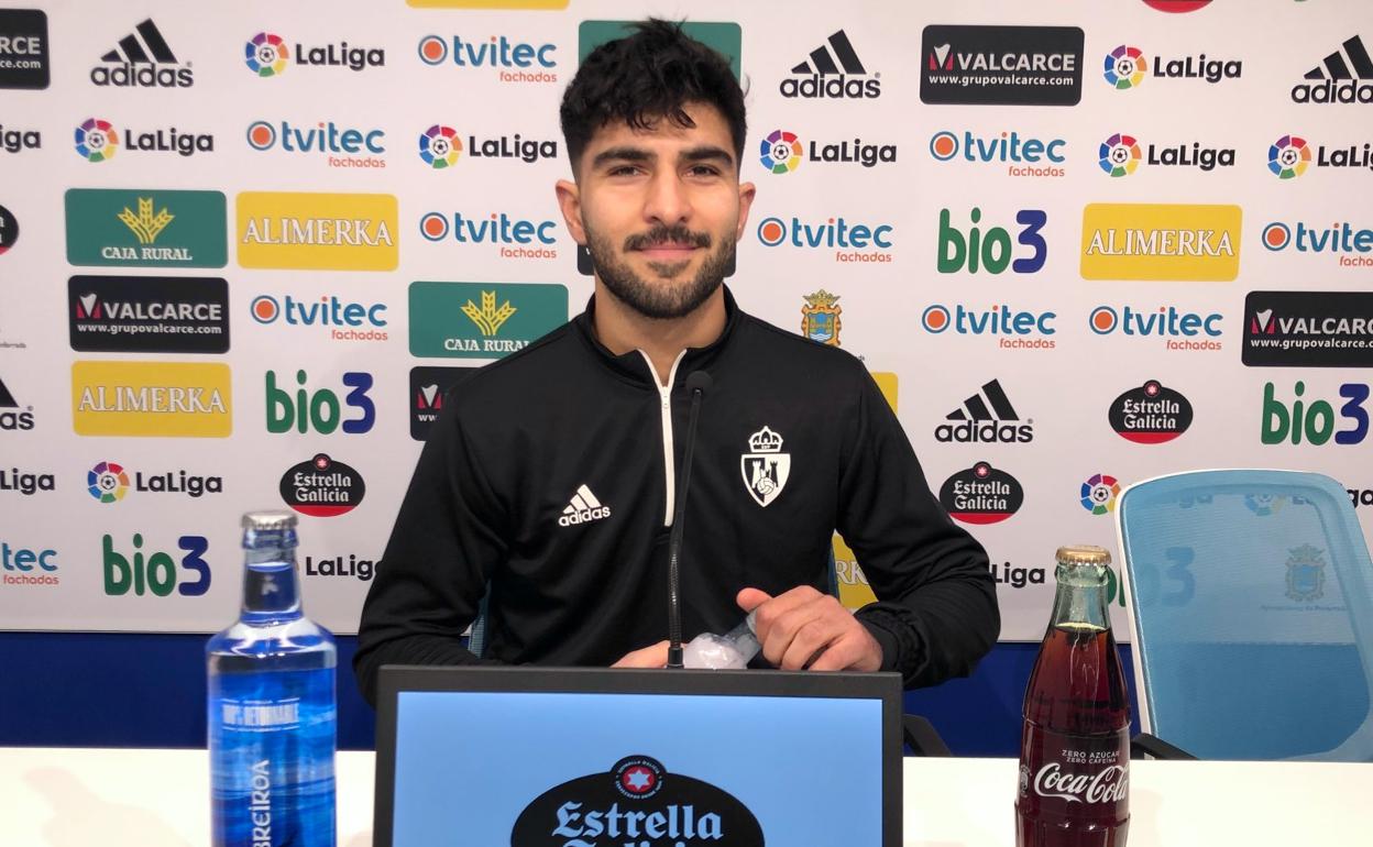 Amir, en sala de prensa.