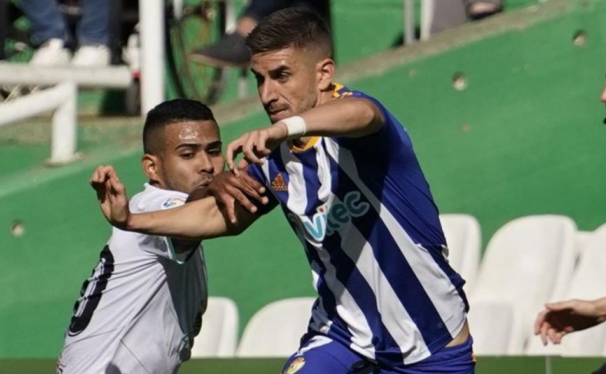 Dani Ojeda, en un partido con la Deportiva.