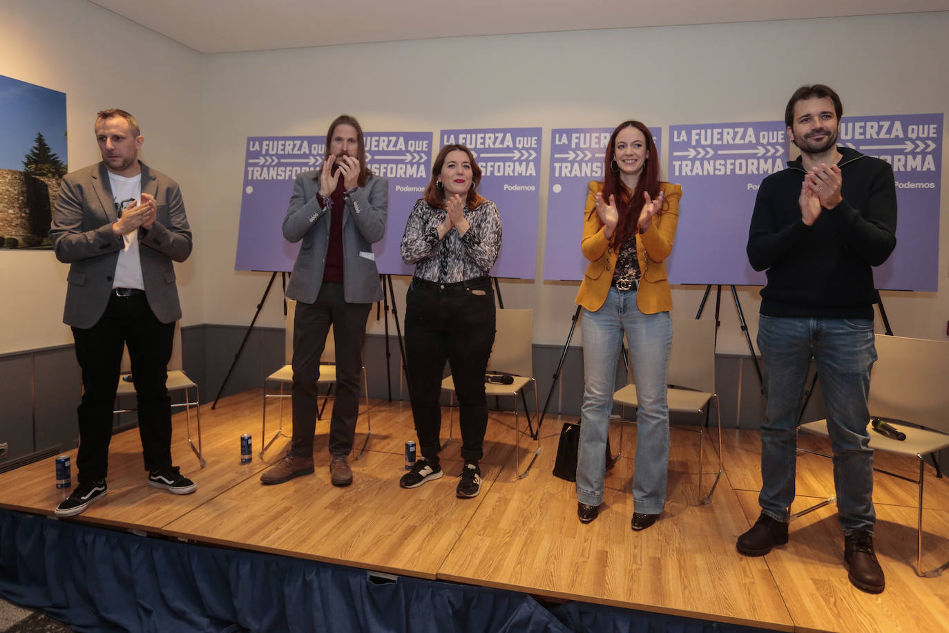 Podemos León celebra el acto 'La Ruta #LaFuerzaQueTransforma. 