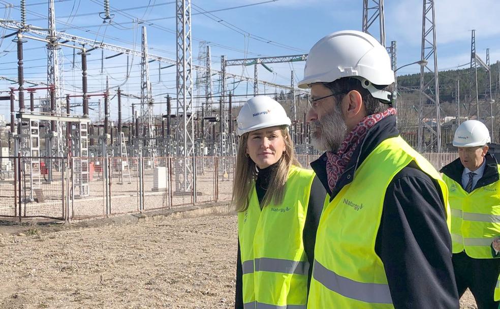 La secretaria de Estado de Energía, Sara Aagesen momentos antes de realizar el anuncio de nuevas inversiones en La Robla. 