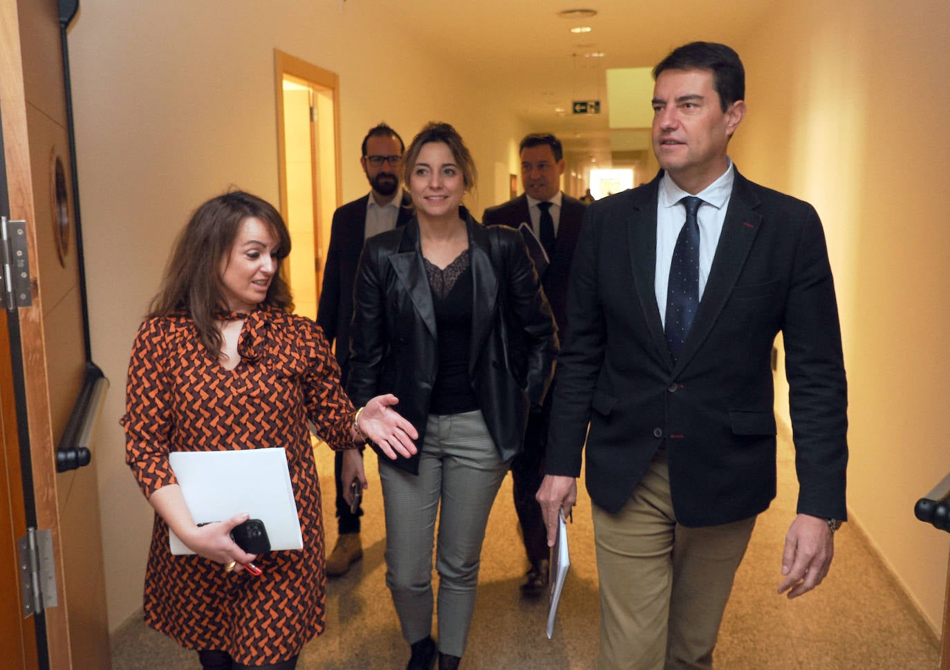 Junta de portavoces celebrada en las Cortes de Castilla y León.