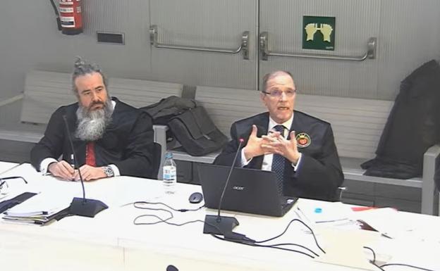 El letrado defensor de Jesús López, durante su intervención en la Audiencia Nacional. 