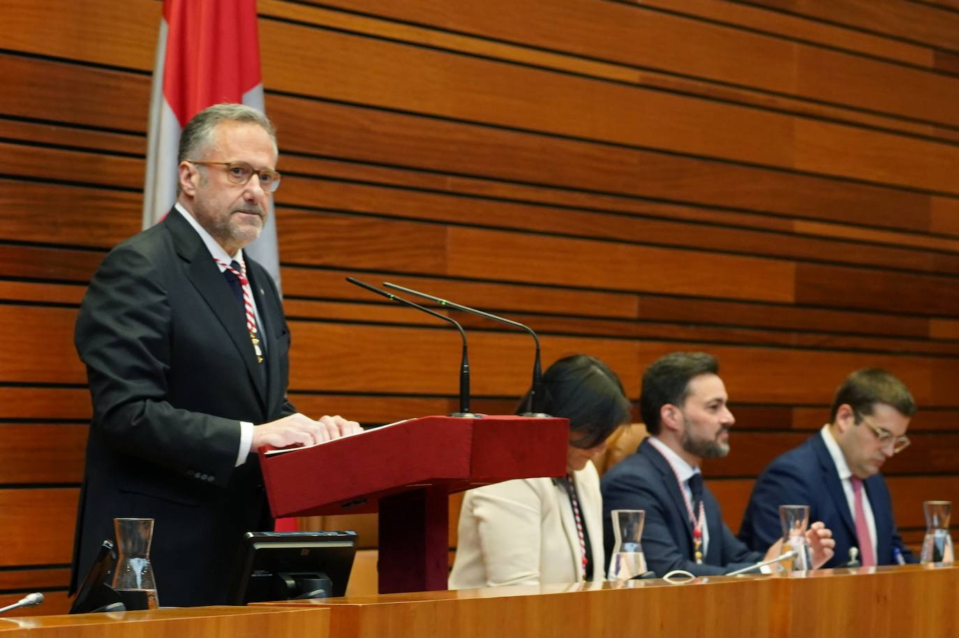 Intervención del presidente de las Cortes Carlos Pollán en el acto institucional del XL Aniversario del Estatuto de Autonomía de Castilla y León. 