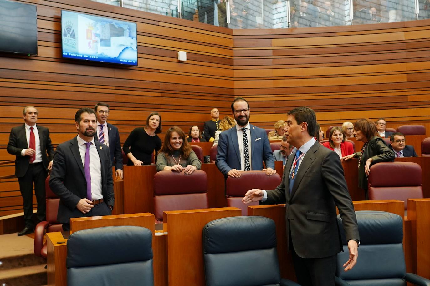 Intervención del presidente de las Cortes Carlos Pollán en el acto institucional del XL Aniversario del Estatuto de Autonomía de Castilla y León. 