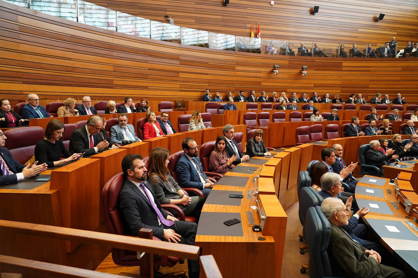 Intervención del presidente de las Cortes Carlos Pollán en el acto institucional del XL Aniversario del Estatuto de Autonomía de Castilla y León. 