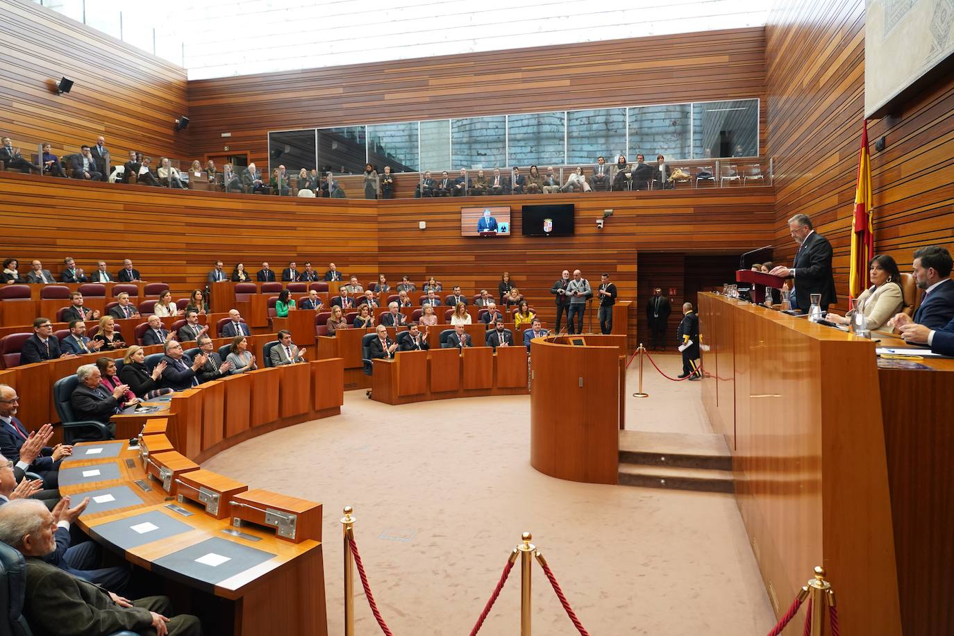 Intervención del presidente de las Cortes Carlos Pollán en el acto institucional del XL Aniversario del Estatuto de Autonomía de Castilla y León. 