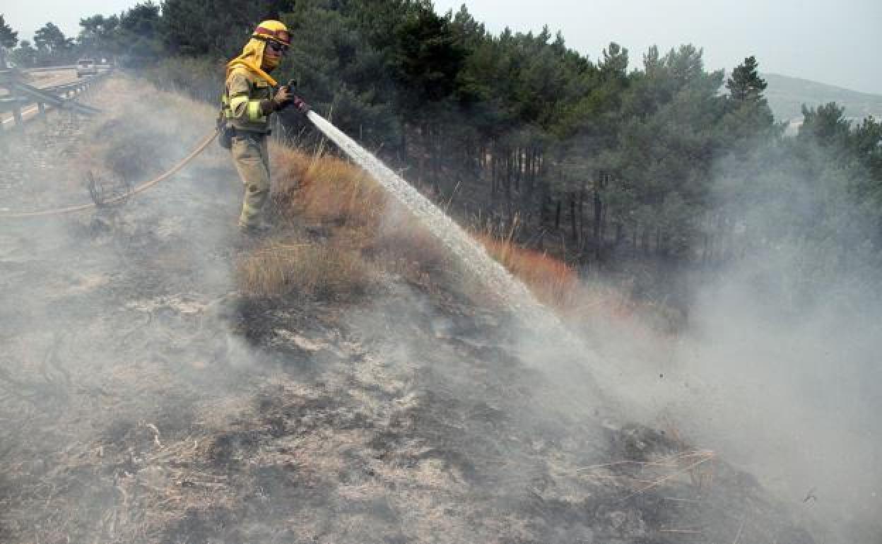 Servicio de extinción de incendios en Castilla y León.