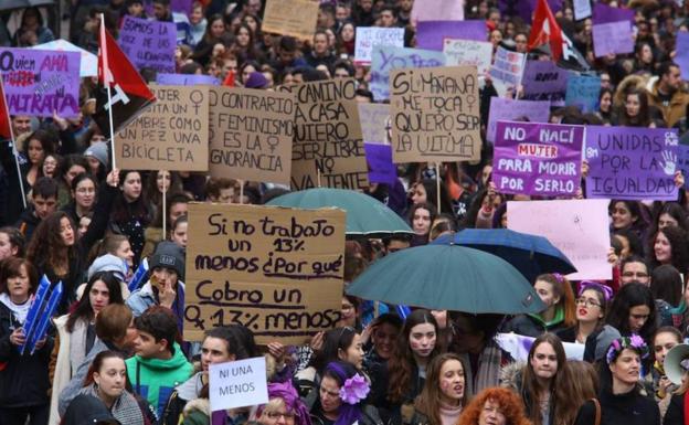 Manifestación por el 8 de marzo.