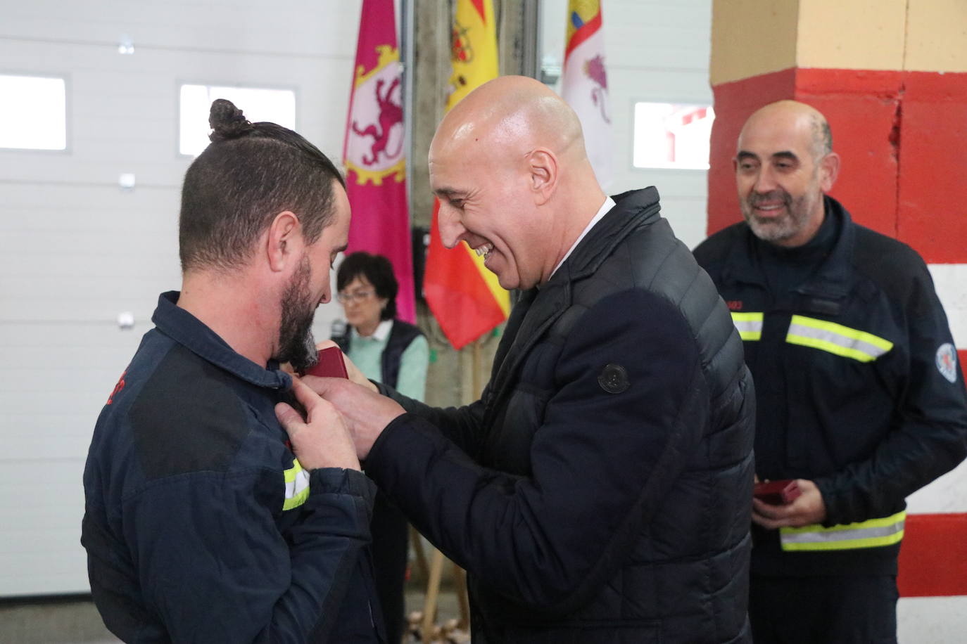 Festividad de San Juan de Dios en el Parque de Bomberos de León.