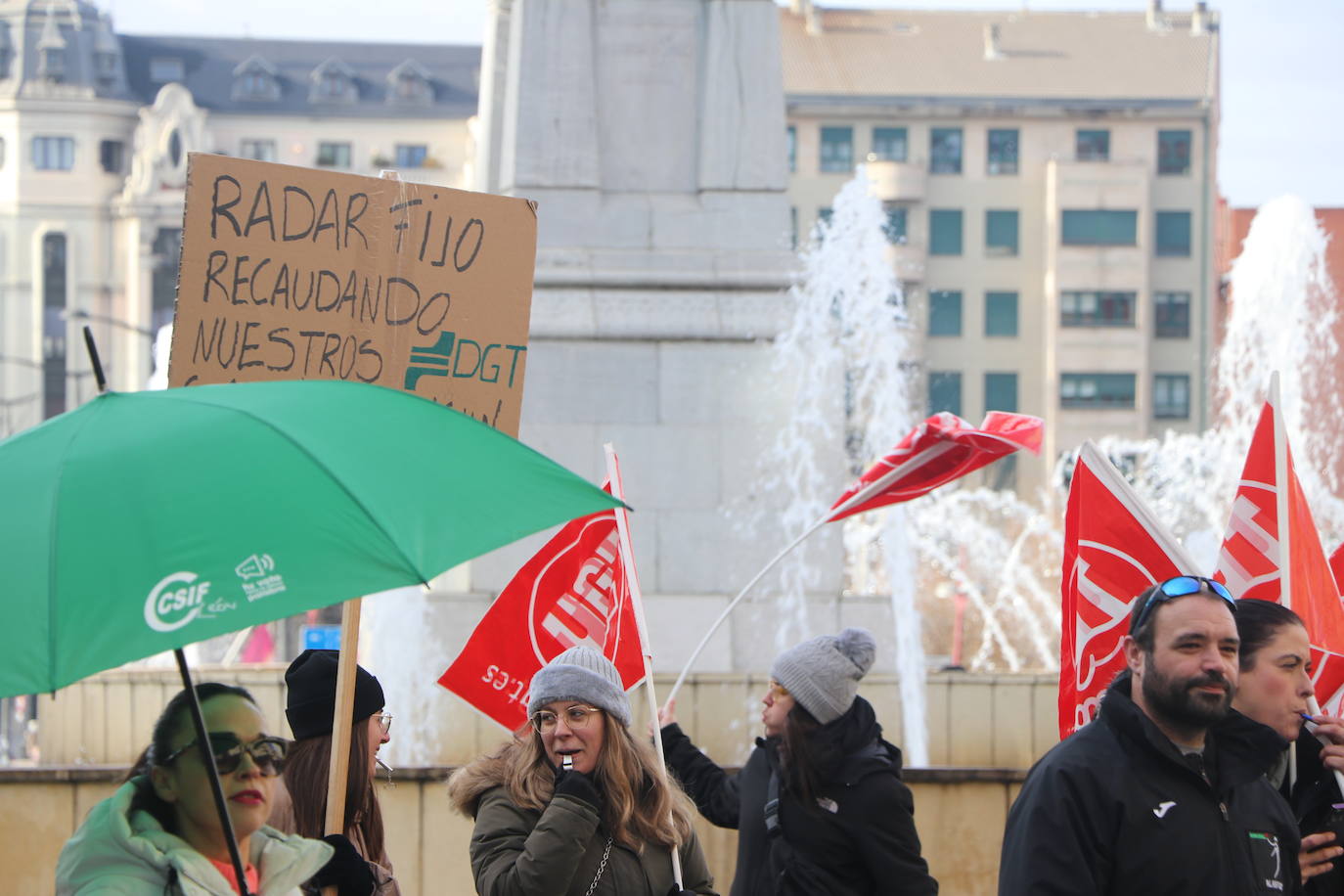 Manifestación de los trabajadores del Centro Estrada