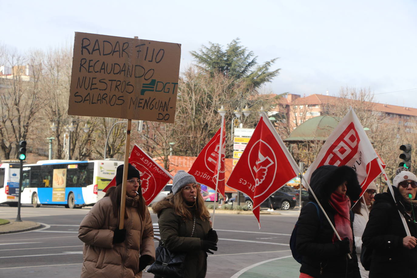 Manifestación de los trabajadores del Centro Estrada