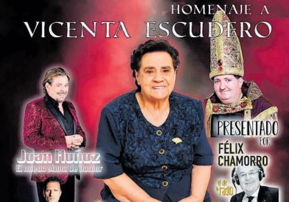 Cartel del homenaje a Vicenta Escudero.