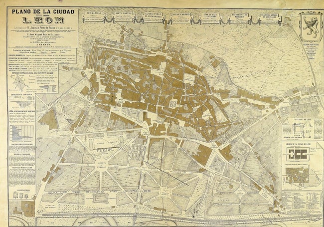 Mapa de León 1889.