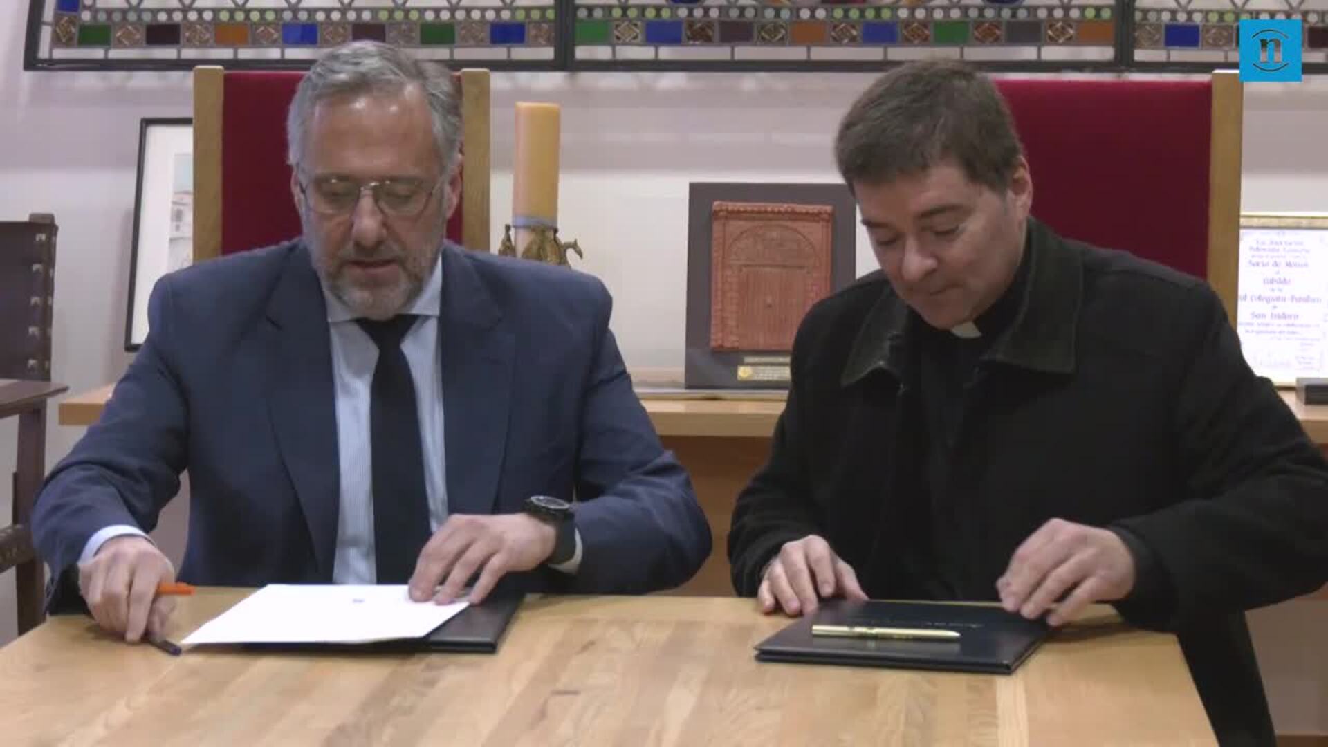 La Fundación Castilla y León y el Museo de San Isidoro firman un convenio para dotar al museo de un espacio dedicado a las Cortes de 1188