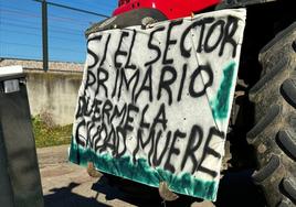 Protesta de los agricultores este viernes en León.